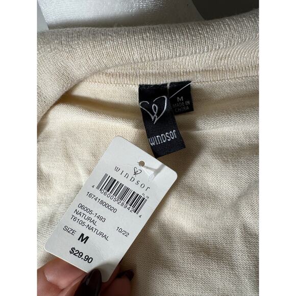 NWT WINDSOR Ballet Core Style Wrap Crop Cardigan Size M - Picture 6 of 6